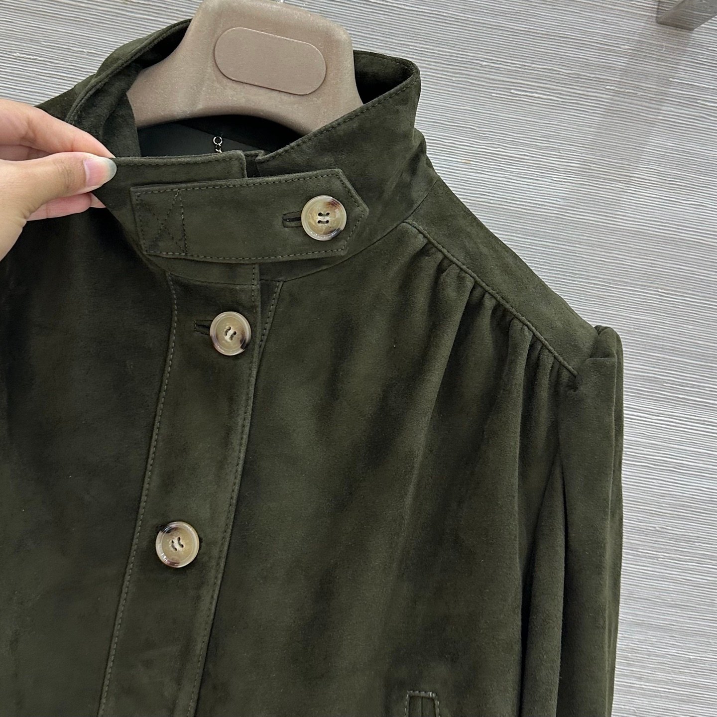 Chloé veste courte en velours vert