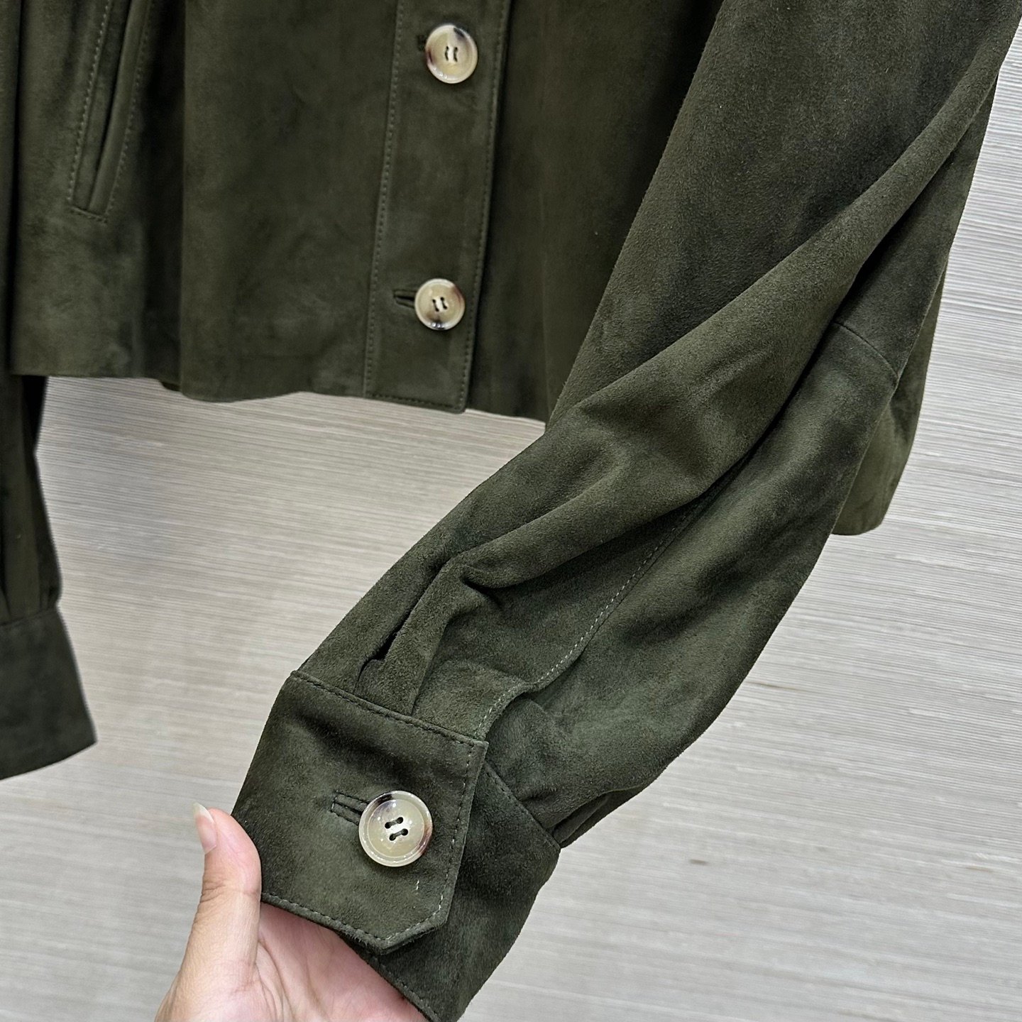 Chloé veste courte en velours vert
