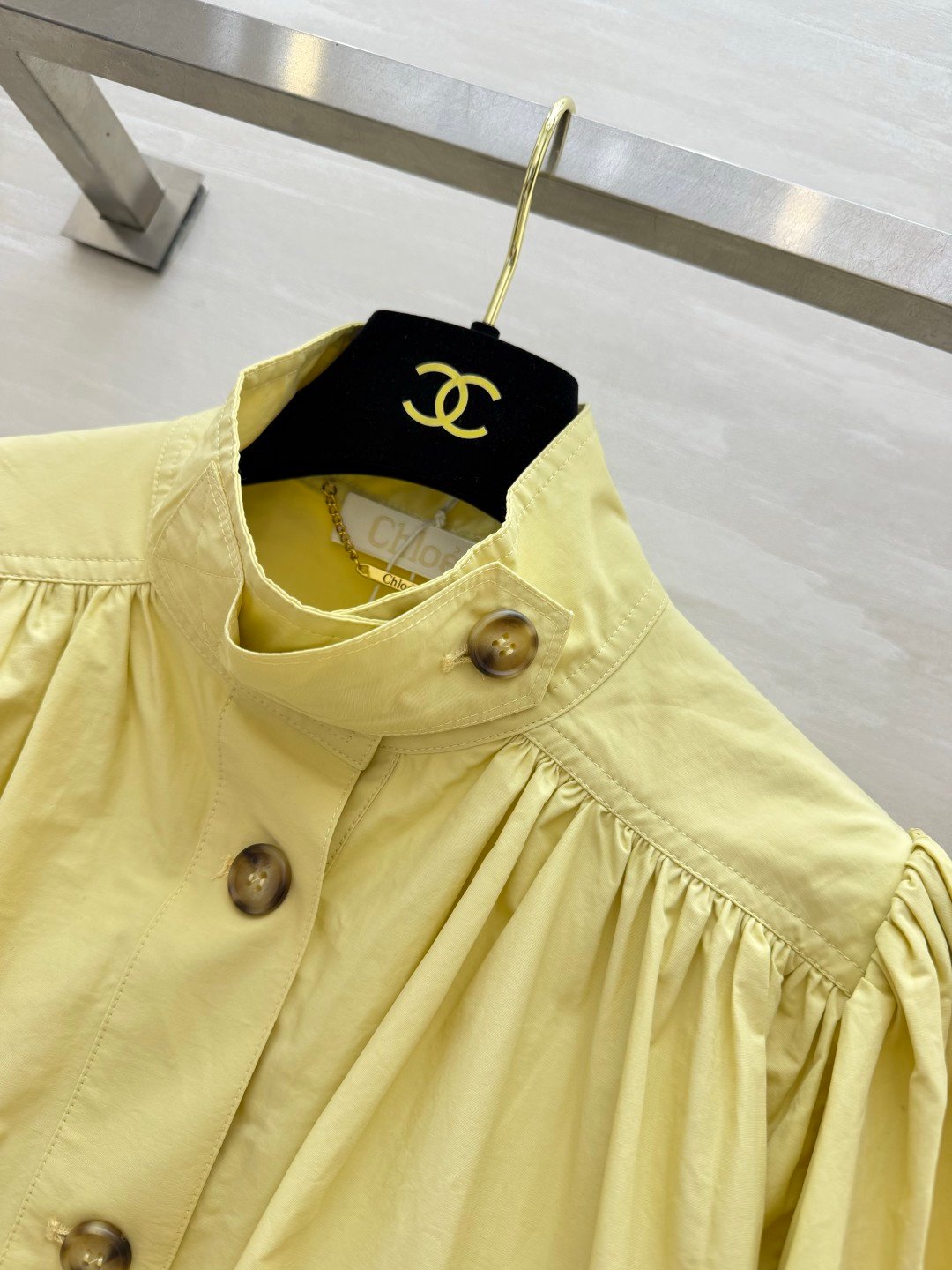 Chloé chemisier froncé jaune