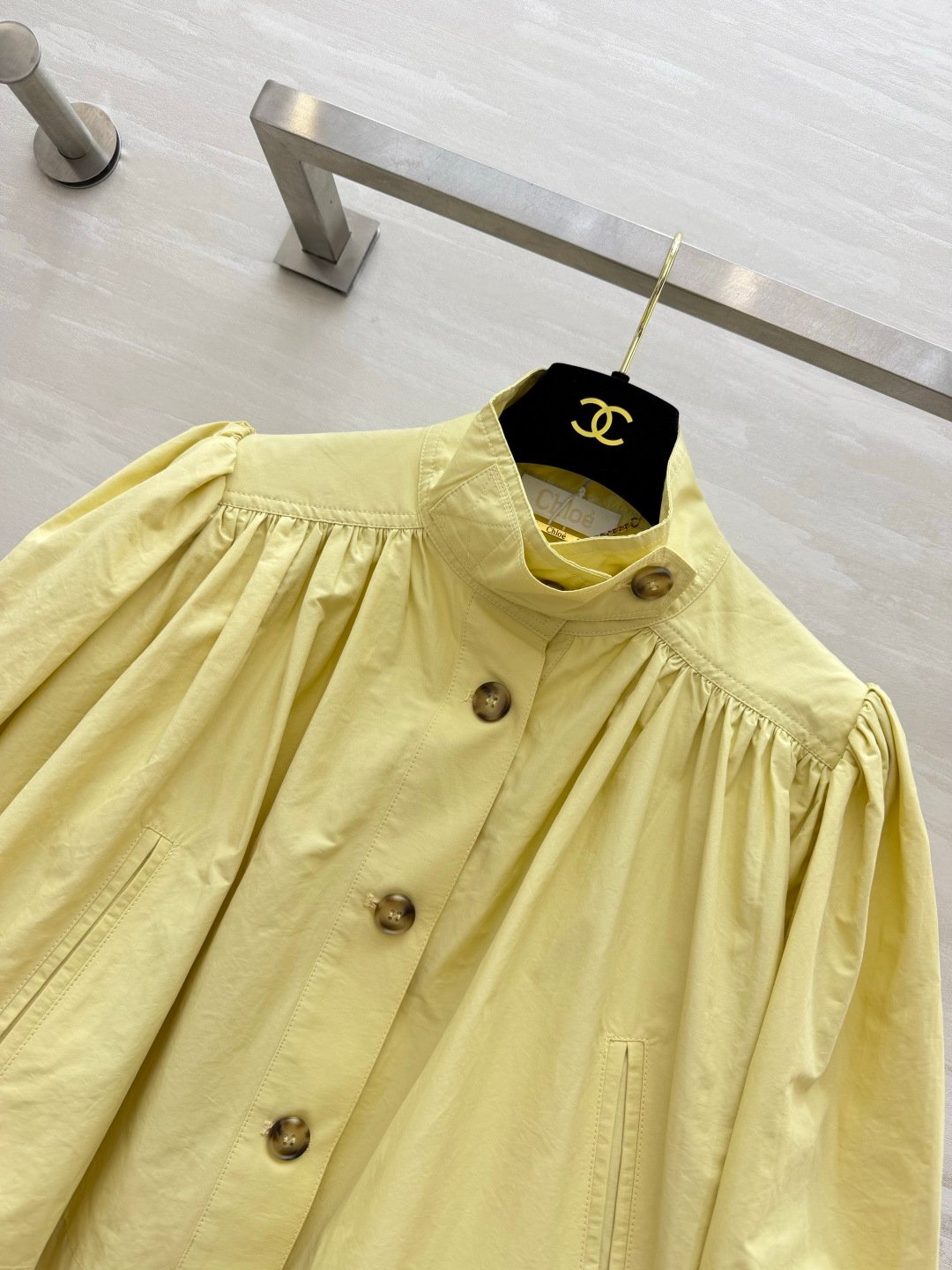 Chloé chemisier froncé jaune