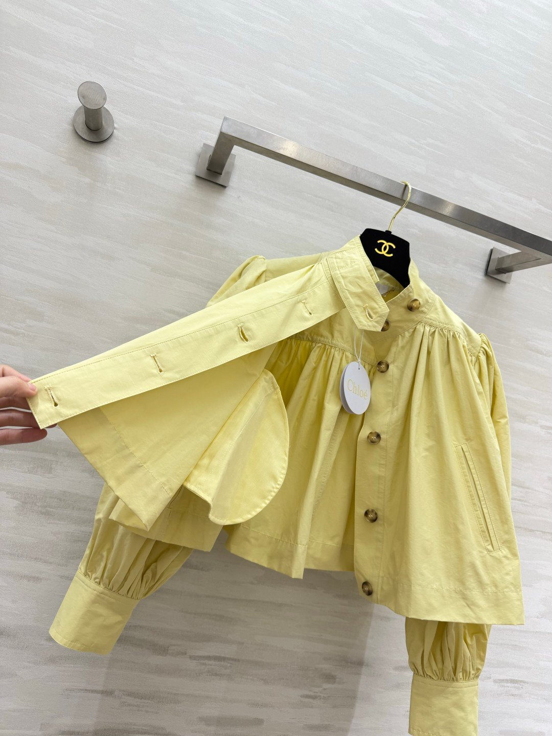 Chloé chemisier froncé jaune