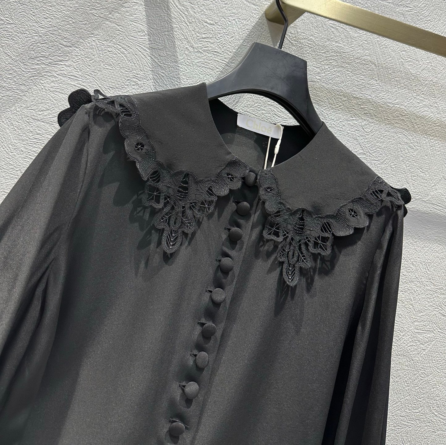 Chloé blouse noire fleurie
