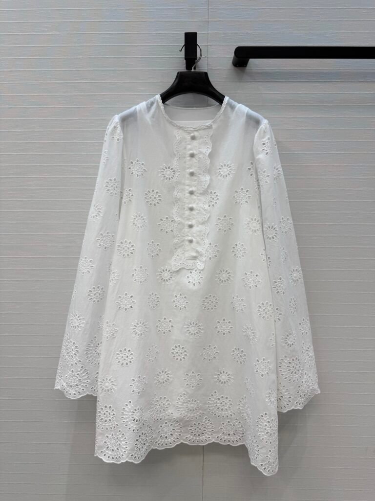Chloé blouse blanche broderie anglaise