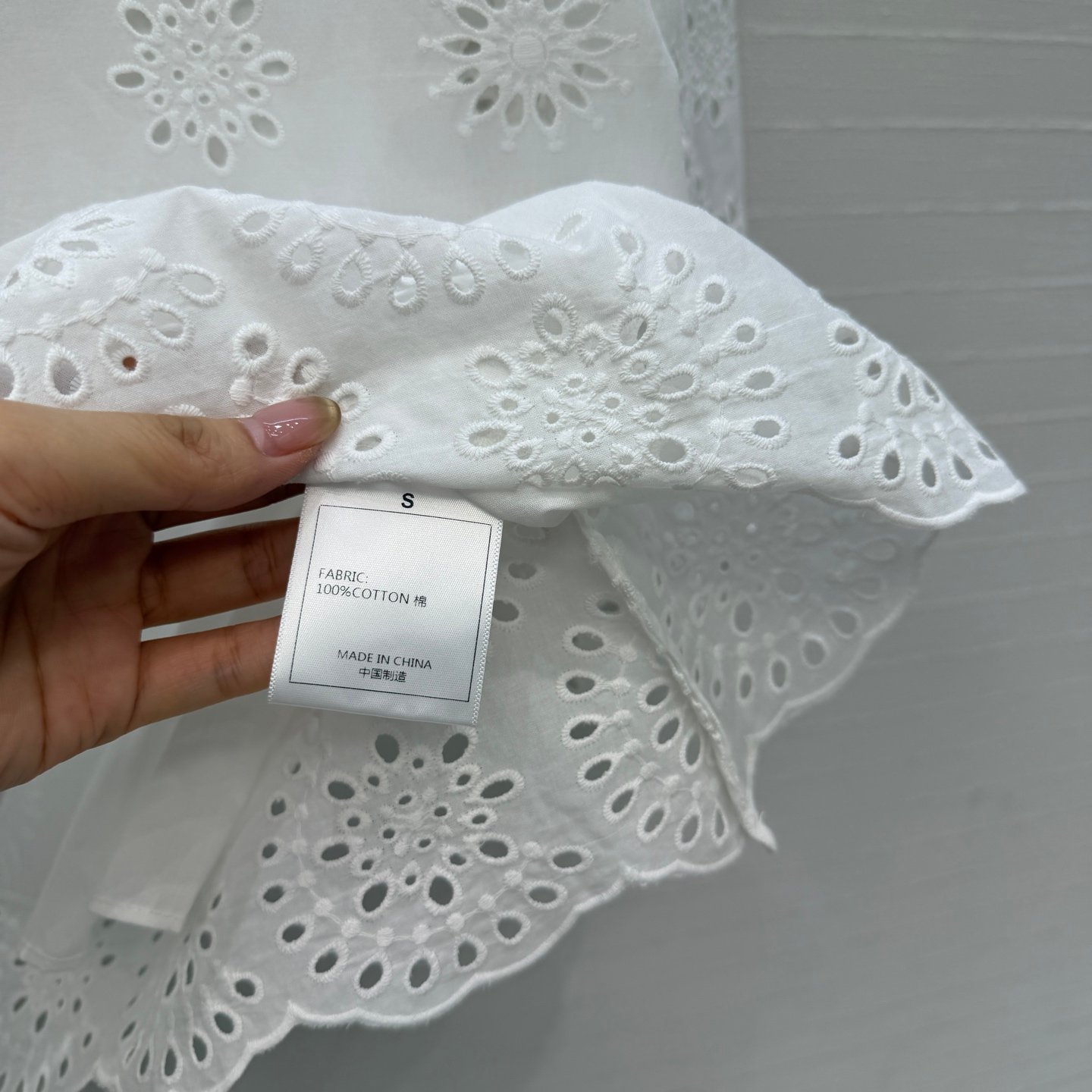 Chloé blouse blanche broderie anglaise