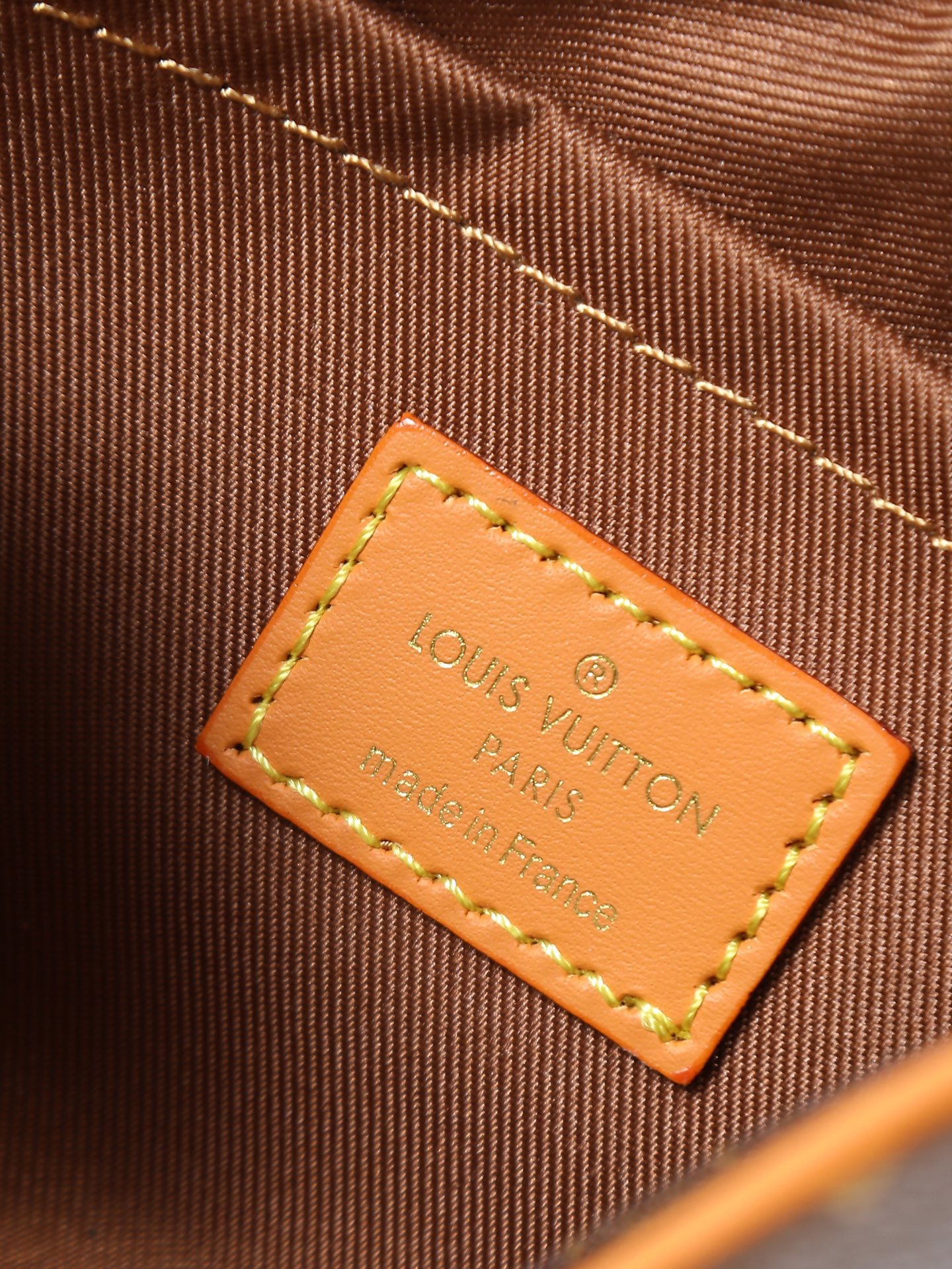 Louis Vuitton Sacoche Monogram marron à bandoulière cuir naturel