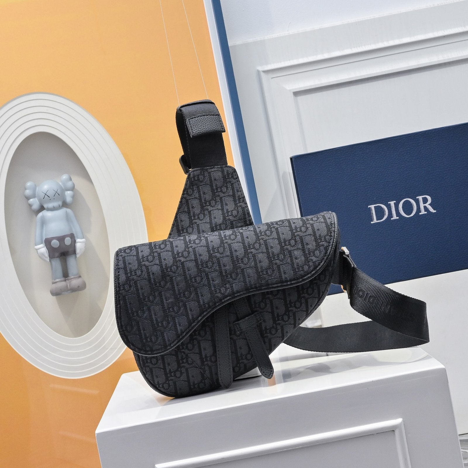 Dior Sacoche Saddle Cannage noire