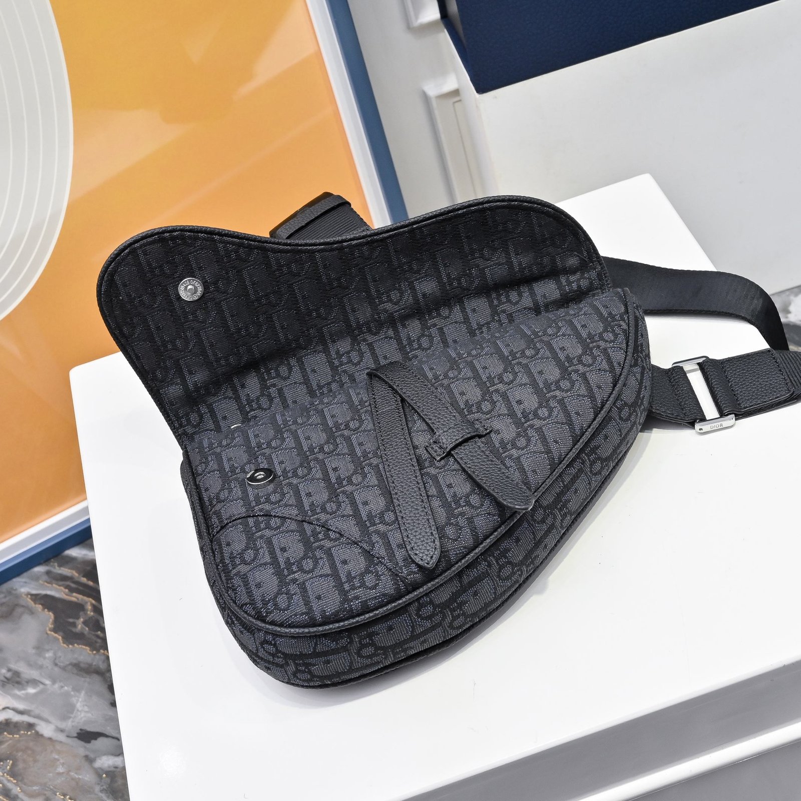 Dior Sacoche Saddle Cannage noire