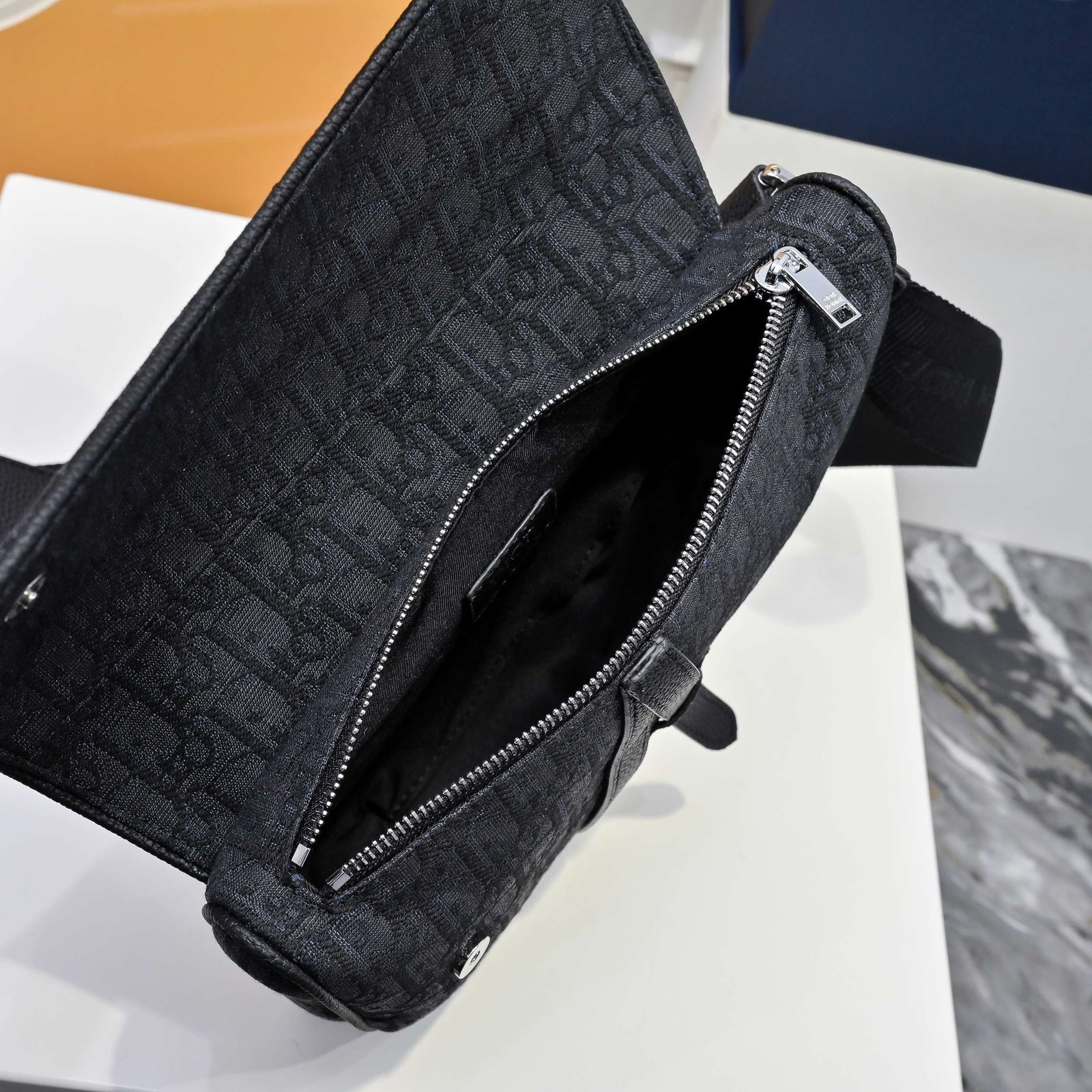 Dior Sacoche Saddle Cannage noire