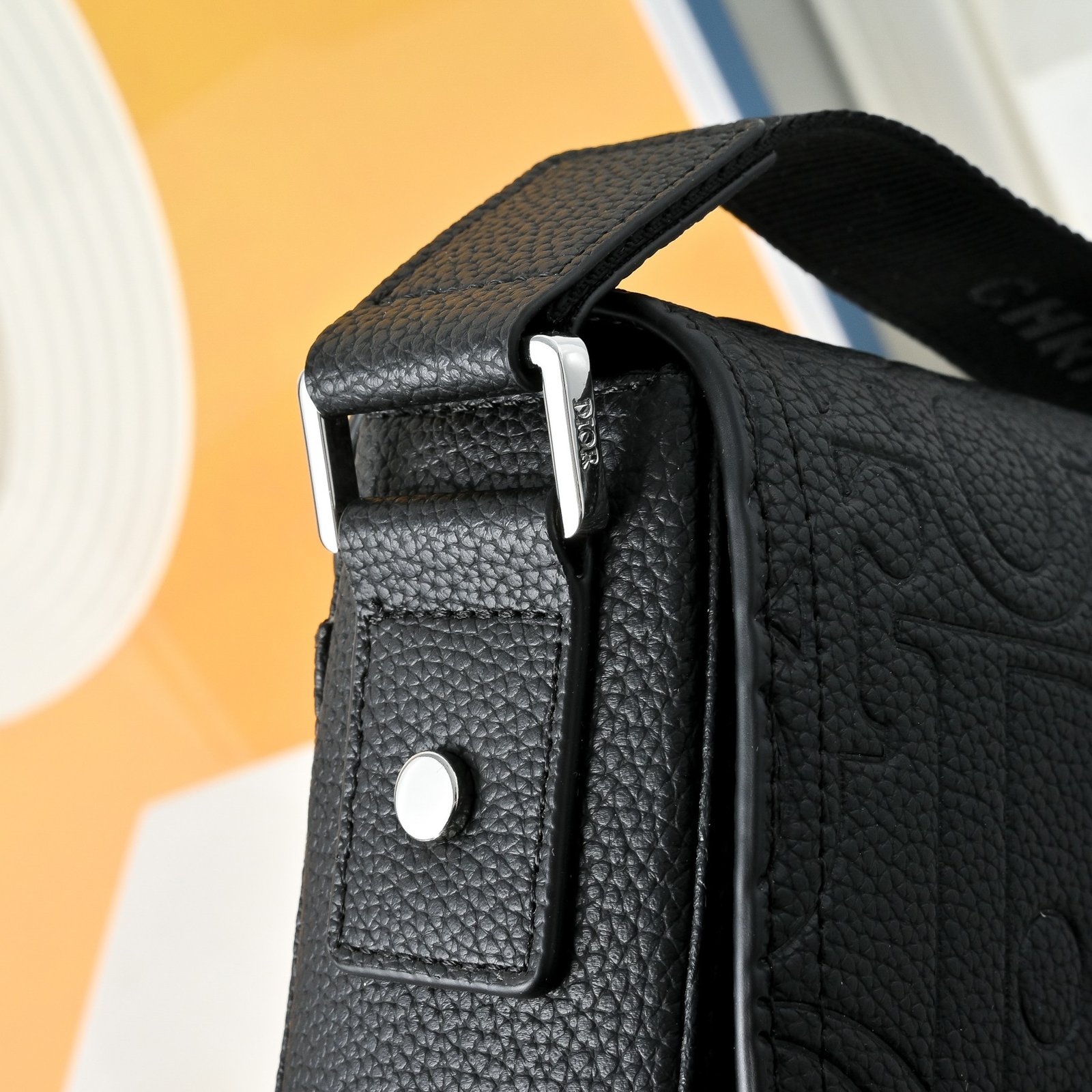 Dior Sacoche CD Diamond noire à boucle