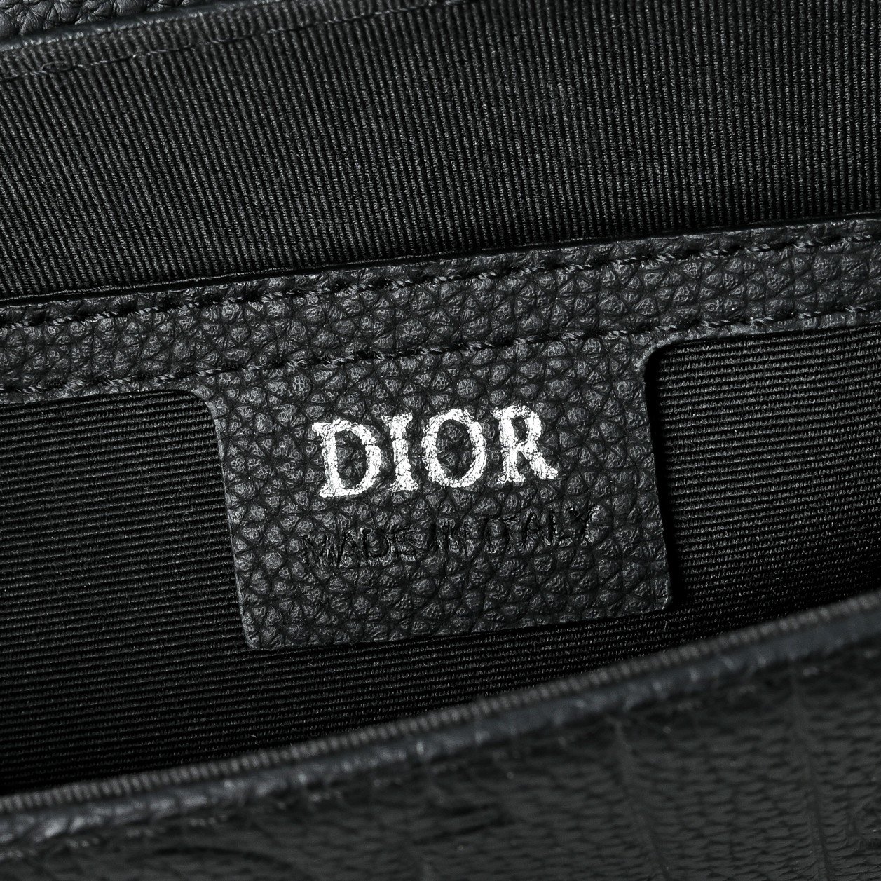Dior Sacoche CD Diamond noire à boucle