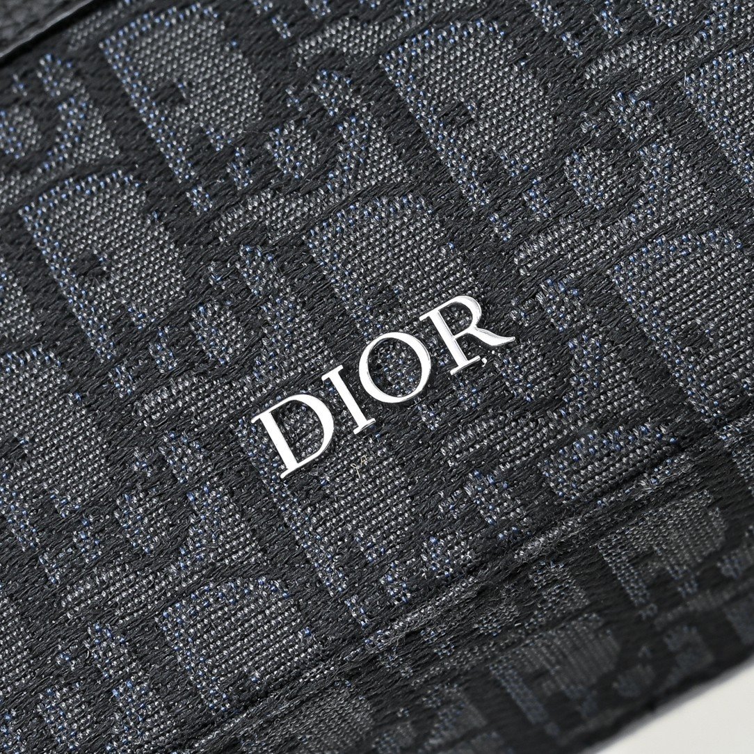 Dior Sacoche noire à bande Dior