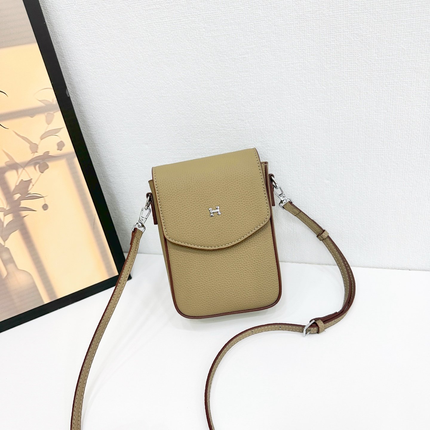 Hermès Pochette téléphone rose
