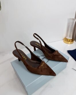 Prada Suede Slingback Pumps