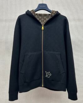 Louis Vuitton Monogram lined zip hoodie