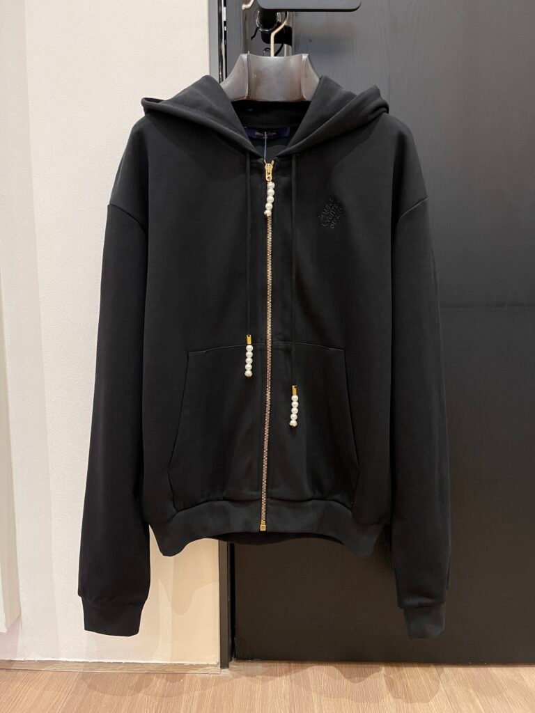 Louis Vuitton Marque L. Vuitton zip hoodie perles
