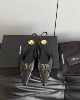Saint Laurent Ballerines slingback Cassandre noires