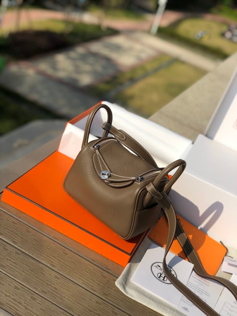 Hermès Lindy II Mini sac étoupe