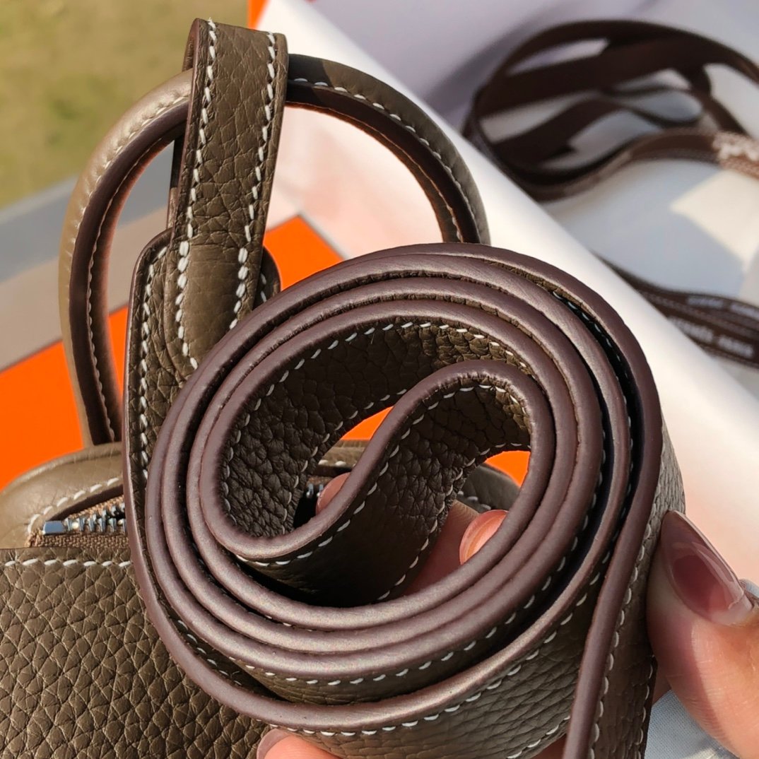 Hermès Lindy II Mini sac étoupe – Image 7