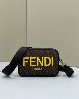 Fendi Roma Camera Case – Marron et Noir