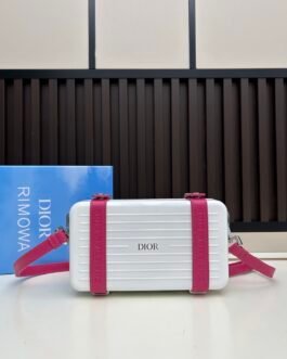 Dior Dior x RIMOWA Personal Clutch 20 × 11 × 6 cm – Argent et Rose