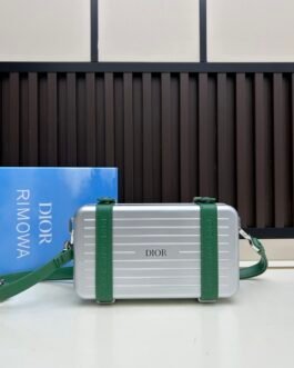 Dior Dior x RIMOWA Personal Clutch 20 × 11 × 6 cm – Argent et Vert