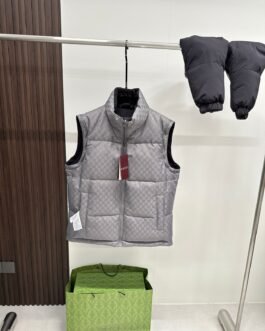 Gucci GG Jacquard Down Vest – Gilet à manches amovibles
