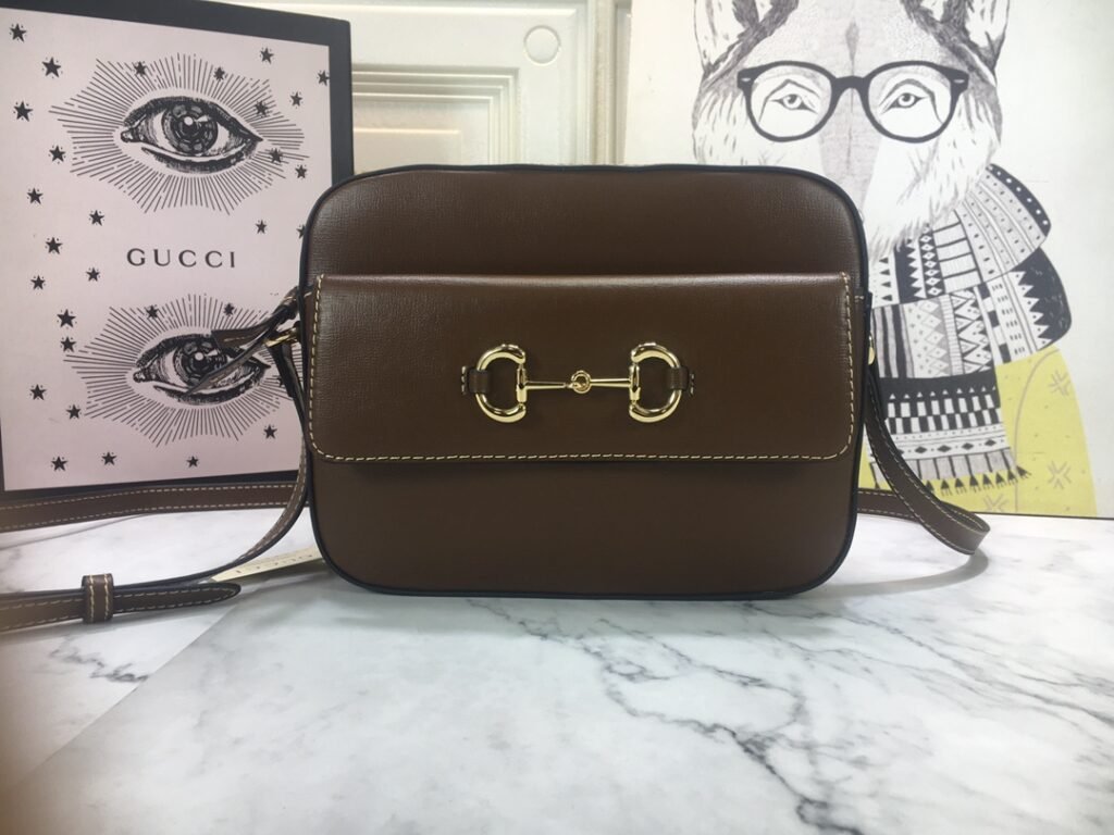 Gucci Horsebit 1955 Camera Bag 20 × 13 × 6 cm – Marron