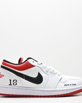 Jordan 1 Low graphique rouge blanc noir