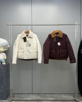 Loewe Anagram Shearling-Collar Padded Jacket – Veste matelassée