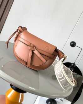 Loewe Mini Gate Dual 21 × 12,5 × 9,5 cm – Cognac