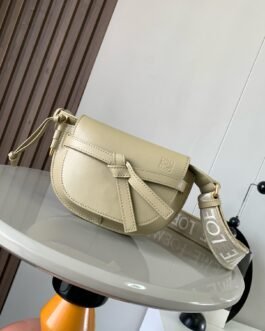 Loewe Mini Gate Dual 21 × 12,5 × 9,5 cm – Kaki Clair