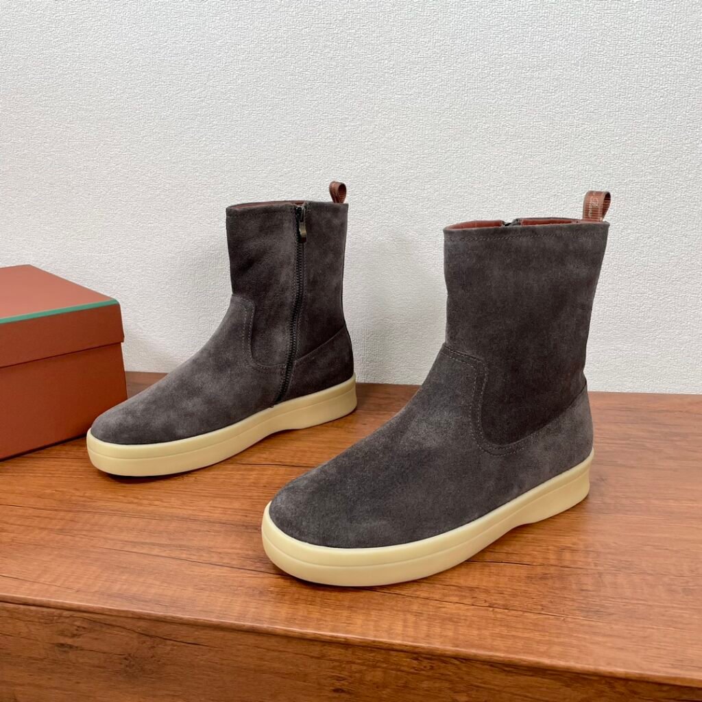 Loro Piana Open Walk bottines gris anthracite