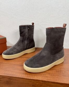 Loro Piana Open Walk bottines gris anthracite