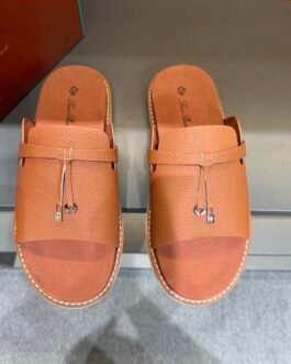 Loro Piana Sandales homme à bride cognac