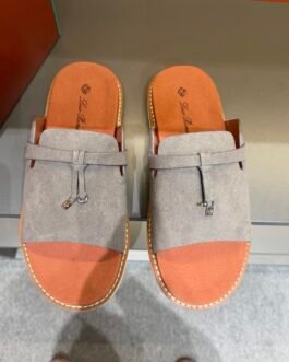 Loro Piana Sandales homme à bride gris clair