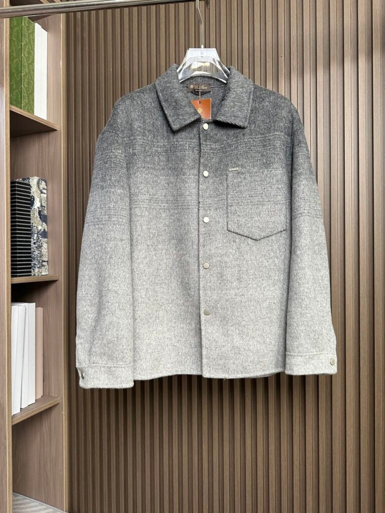 Loro Piana Veste-chemise gris chiné