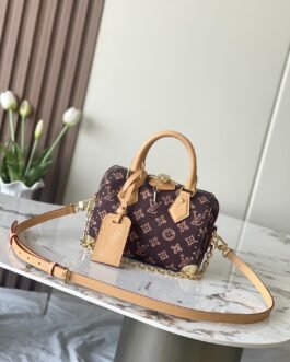 Louis Vuitton Nano Speedy 16 × 10 × 7,5 cm – Marron Monogram rose