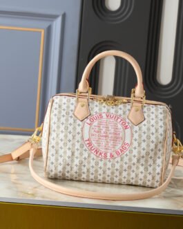 Louis Vuitton Speedy Bandoulière 20 20,5 × 13,5 × 12 cm – Blanc multicolore tissé