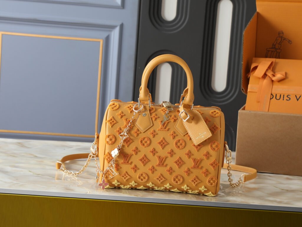 Louis Vuitton Speedy Bandoulière 20 20,5 × 13,5 × 12 cm – Ocre jaune Monogram Empreinte