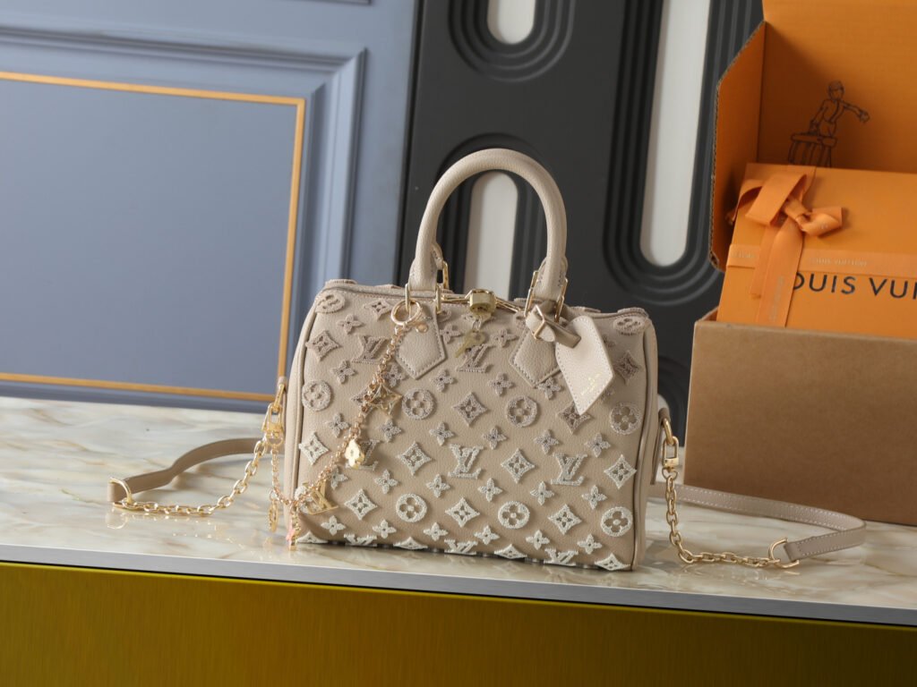 Louis Vuitton Speedy Bandoulière 20 20,5 × 13,5 × 12 cm – Taupe Monogram Empreinte