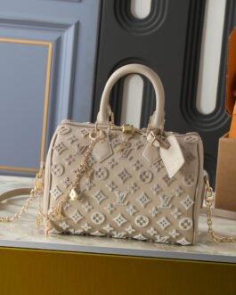 Louis Vuitton Speedy Bandoulière 20 20,5 × 13,5 × 12 cm – Taupe Monogram Empreinte