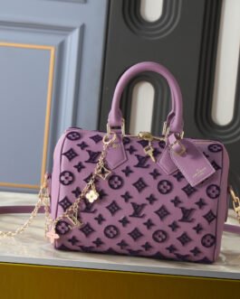 Louis Vuitton Speedy Bandoulière 20 20,5 × 13,5 × 12 cm – Violet mauve Monogram Empreinte