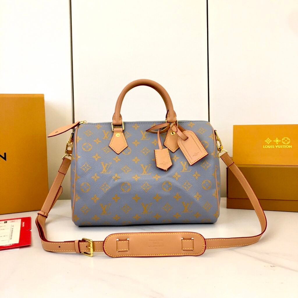 Louis Vuitton Speedy Bandoulière 25 25 × 19 × 15 cm – Bleu gris Monogram