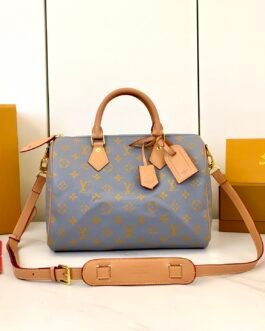Louis Vuitton Speedy Bandoulière 25 25 × 19 × 15 cm – Bleu gris Monogram
