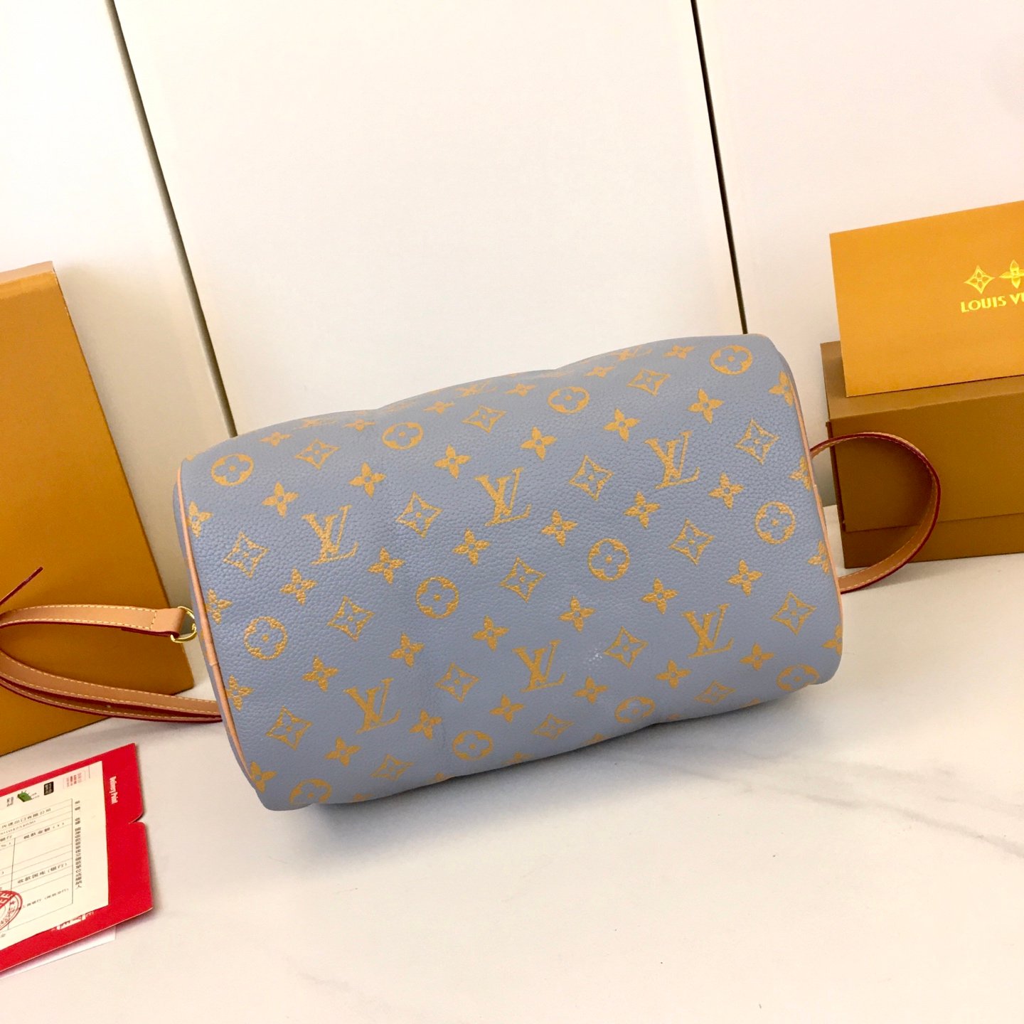 Louis Vuitton Speedy Bandoulière 25 25 × 19 × 15 cm – Bleu gris Monogram – Image 5