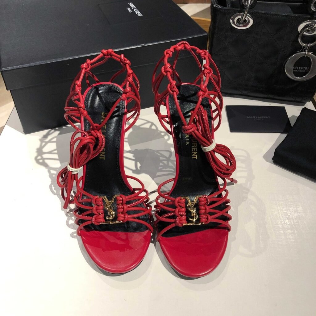 Saint Laurent BABYLONE sandales à talon rouge