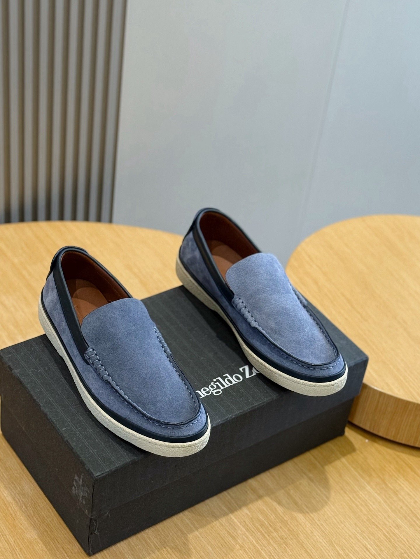 Zegna Mocassins souples bleu