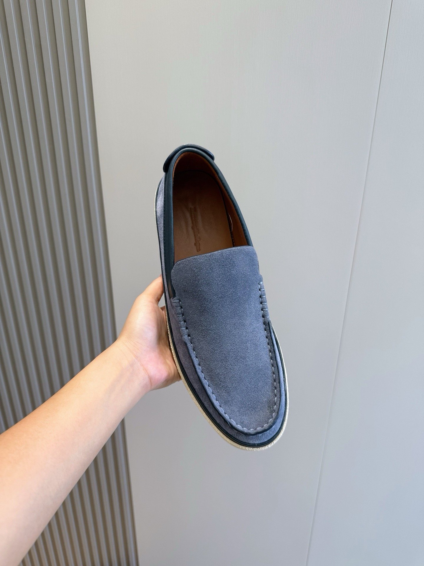 Zegna Mocassins souples bleu – Image 4