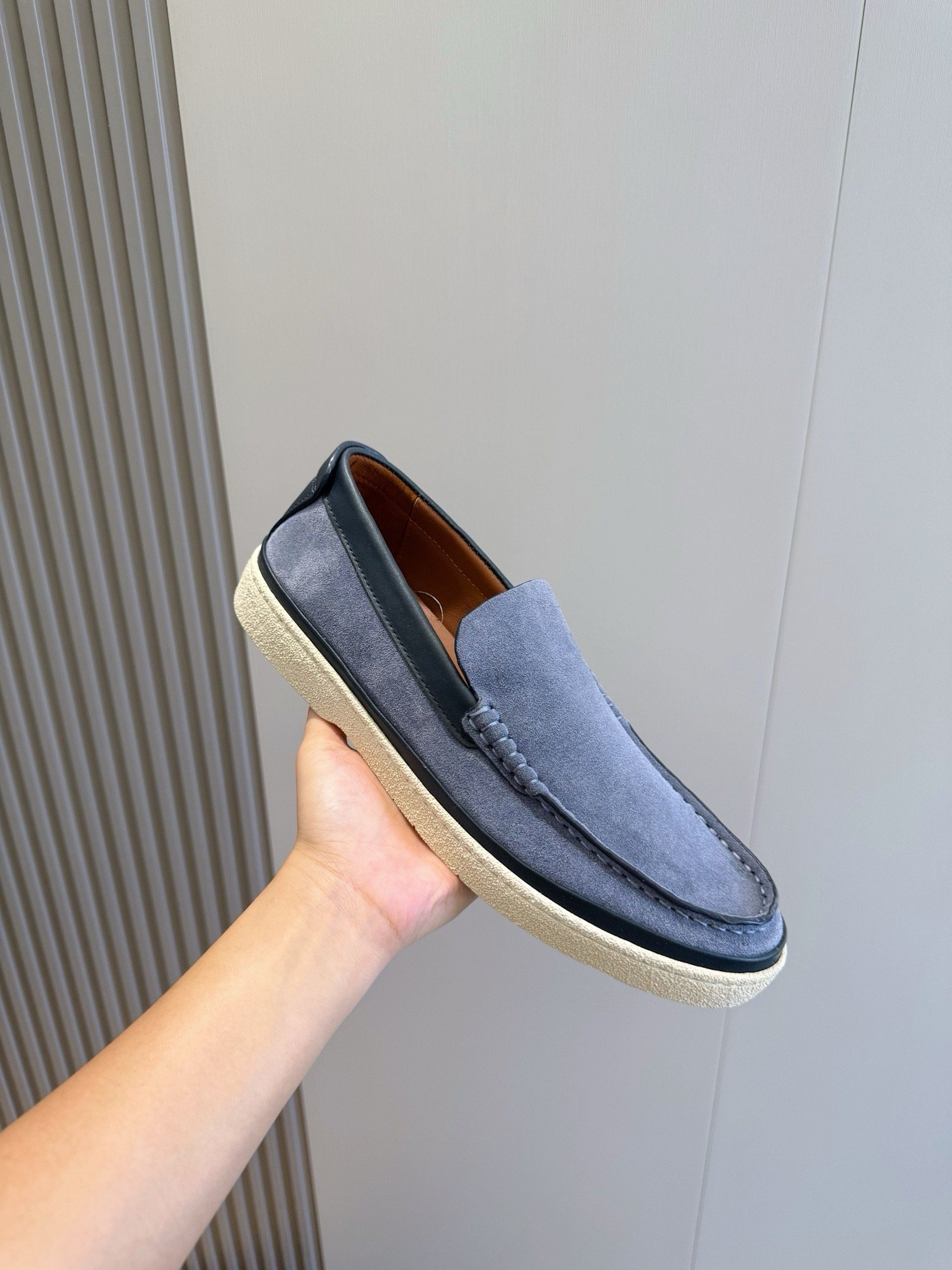 Zegna Mocassins souples bleu – Image 5