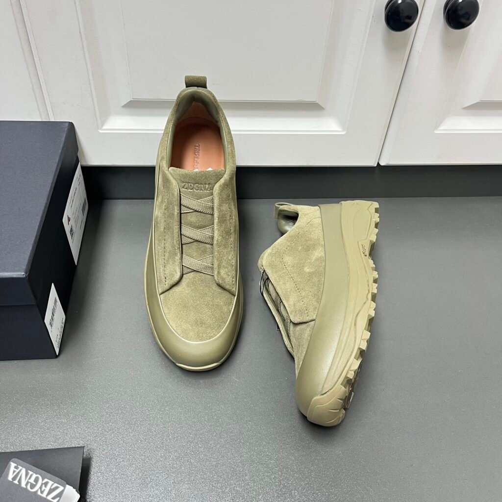 Zegna Triple Stitch Monte beige olive